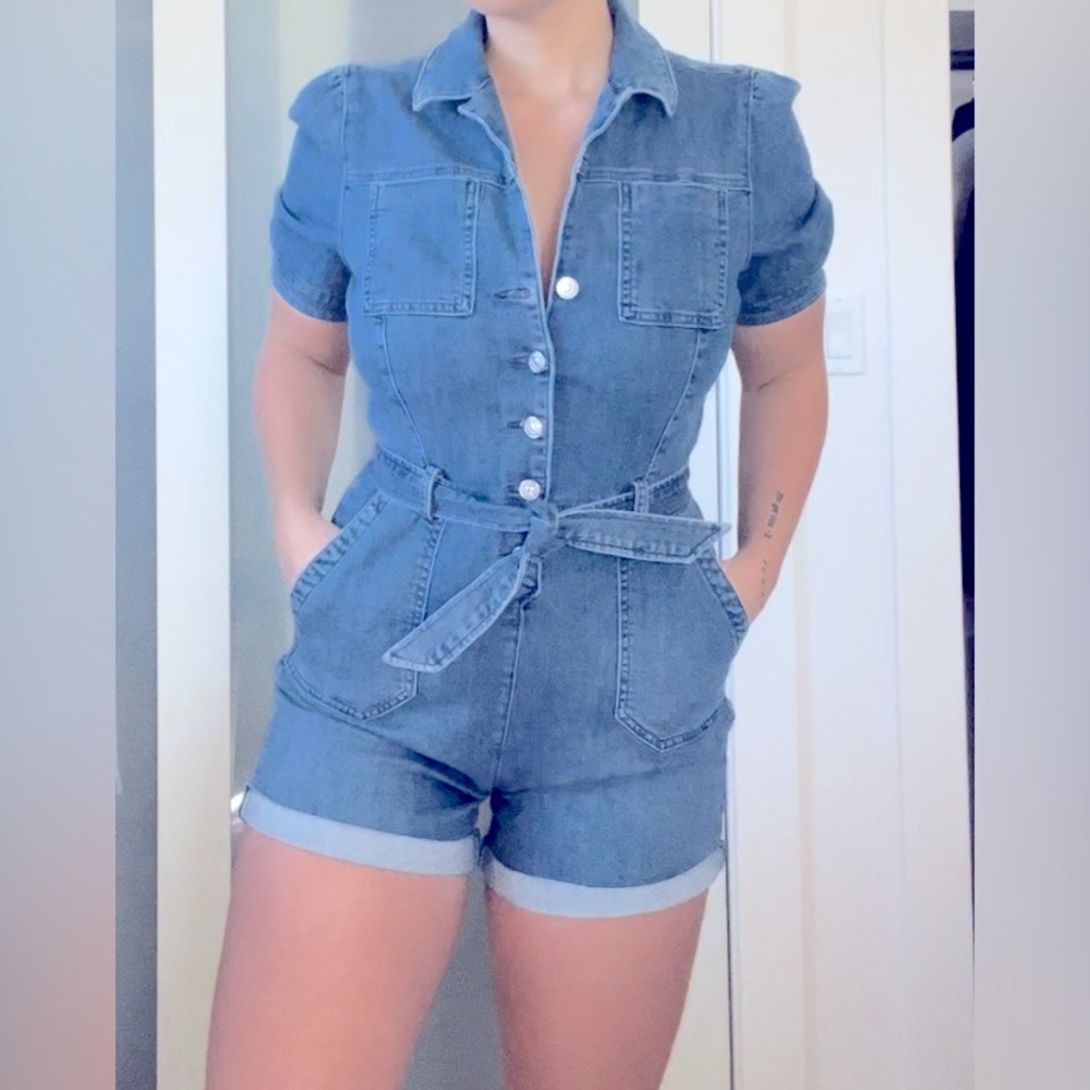 paige denim romper! size 6
